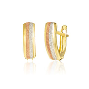 18K Real Gold 3 Color Clip Jewelry Set