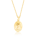 Load image into Gallery viewer, 18K Real Gold Religious Oval Necklace
