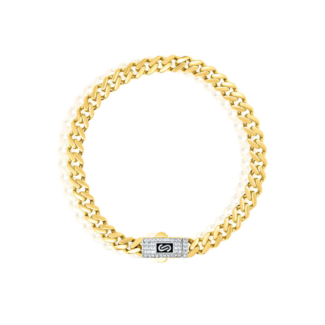 18K Real Gold Elegant Linked Bracelet