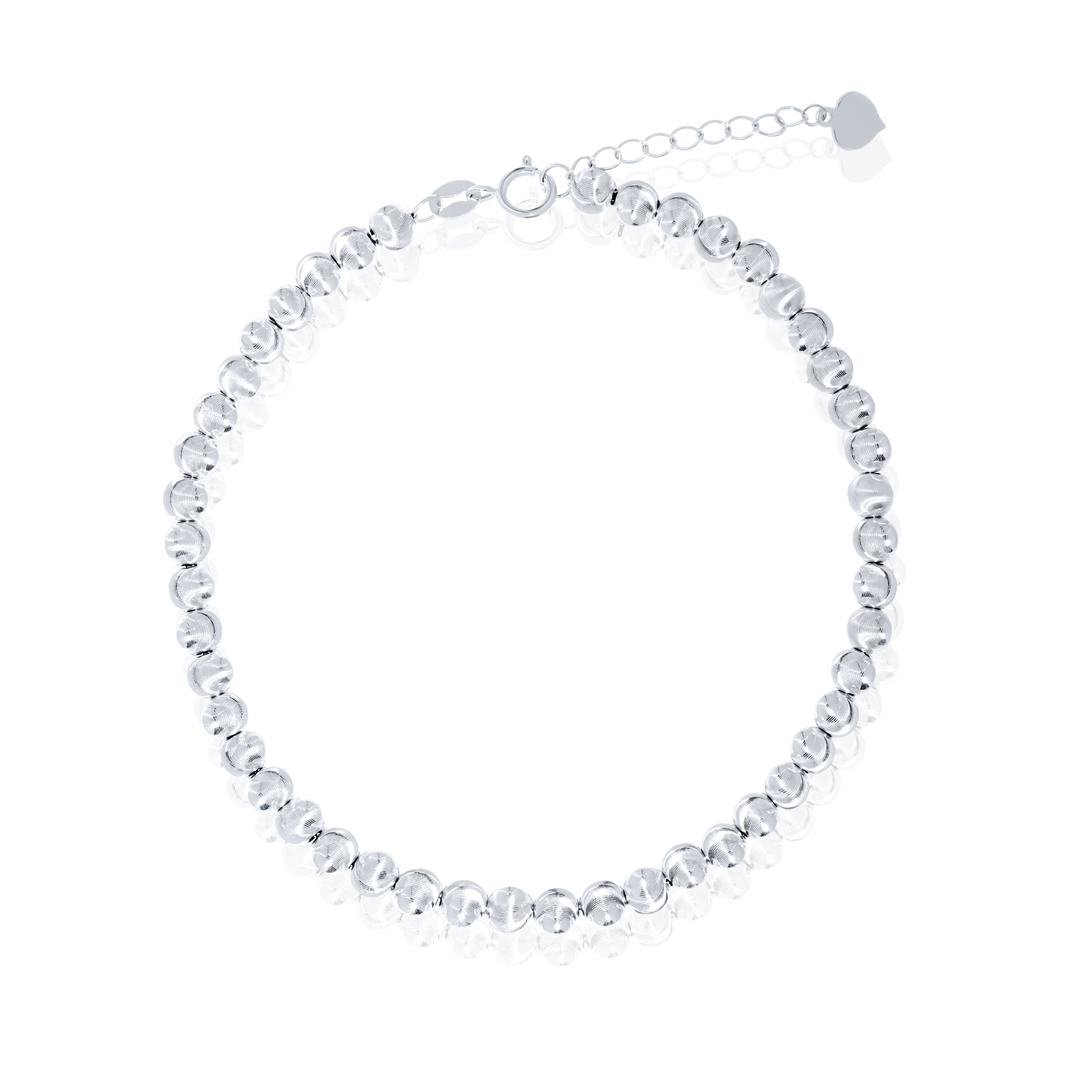 18K Real White Gold Seed Bracelet