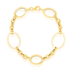 Load image into Gallery viewer, 18K Real Gold Oval Linked Bracelet
