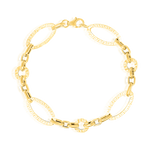 Load image into Gallery viewer, 18K Real Gold Oval Linked Bracelet
