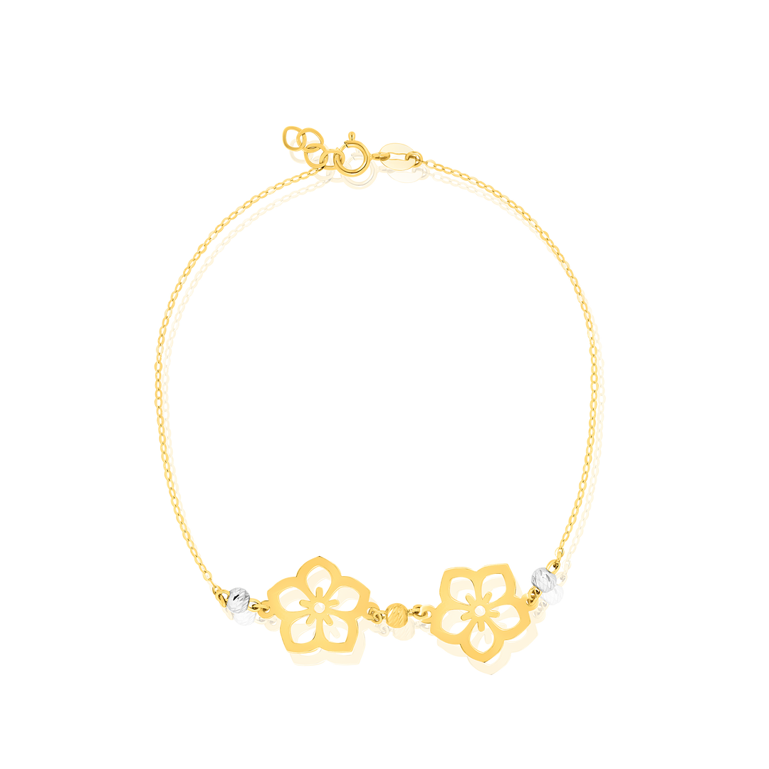 18K Real Gold Seed Flower Bracelet