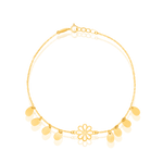 Load image into Gallery viewer, 18K Real Gold Flower Bracelet
