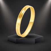 18K Real Gold Round Ring