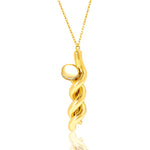 Load image into Gallery viewer, 18K Real Gold Twisted Nail Necklace
