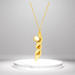 Load image into Gallery viewer, 18K Real Gold Twisted Nail Necklace
