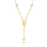 Load image into Gallery viewer, 18K Real Gold L.V Seed Butterfly Necklace
