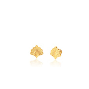 18K Real Gold Tree Screw Earring Set