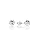 Load image into Gallery viewer, 18K Real White Gold Seed Earring Set

