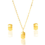 Load image into Gallery viewer, 18K Real Gold Curved Square Jewelry Set
