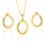 Load image into Gallery viewer, 18K Real  Gold Oval Twisted Jewelry Set
