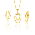 Load image into Gallery viewer, 18K Real Gold Double Oval Twisted Jewelry Set
