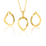 Load image into Gallery viewer, 18K Real Gold Oval Twisted Jewelry Set
