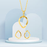 Load image into Gallery viewer, 18K Real Gold Oval Twisted Jewelry Set
