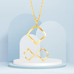 Load image into Gallery viewer, 18K Real Gold Square Twisted Jewelry Set

