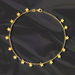 Load image into Gallery viewer, 18K Real Gold Star Anklet
