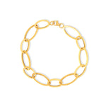 Load image into Gallery viewer, 18K Real Gold Oval Linked Bracelet
