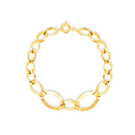 Load image into Gallery viewer, 18K Real Gold Oval Linked Bracelet
