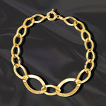 Load image into Gallery viewer, 18K Real Gold Oval Linked Bracelet
