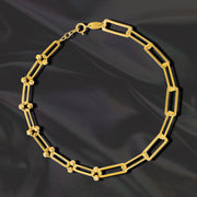 18K Real Gold U-Linked Bracelet
