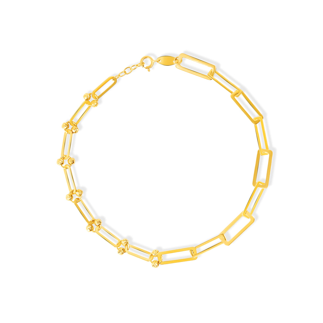 18K Real Gold U-Linked Bracelet