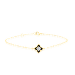 Load image into Gallery viewer, 18K Real Gold Black Flower Jewelry Set
