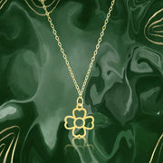 18K Pure Gold Flower Fine Necklace