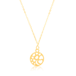 Load image into Gallery viewer, 18K Pure Gold Round Hearts Fine Necklace
