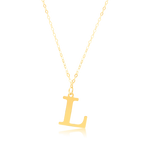 Load image into Gallery viewer, 18K Pure Gold Fine Letter L Necklace
