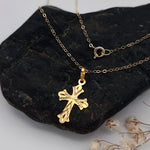 Load image into Gallery viewer, 18K Real Gold Cross Necklace
