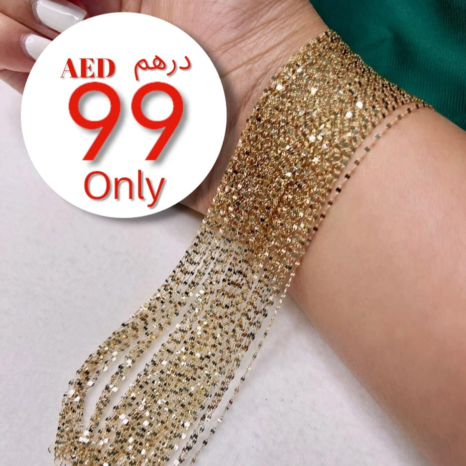 18K Pure Gold Thin Mirror Bracelet Talagold