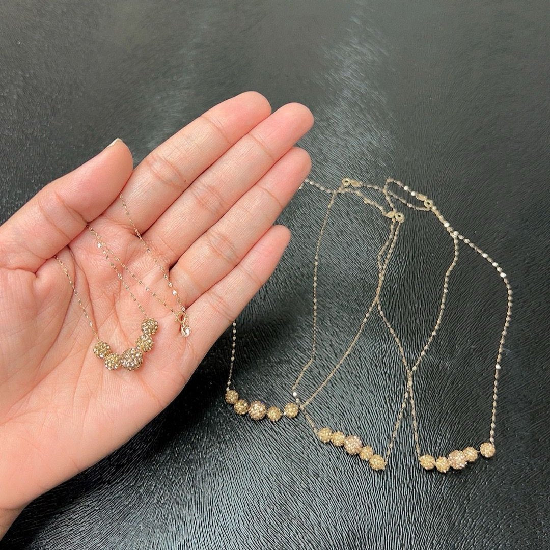 18K Pure Gold Swarski Offer Necklace