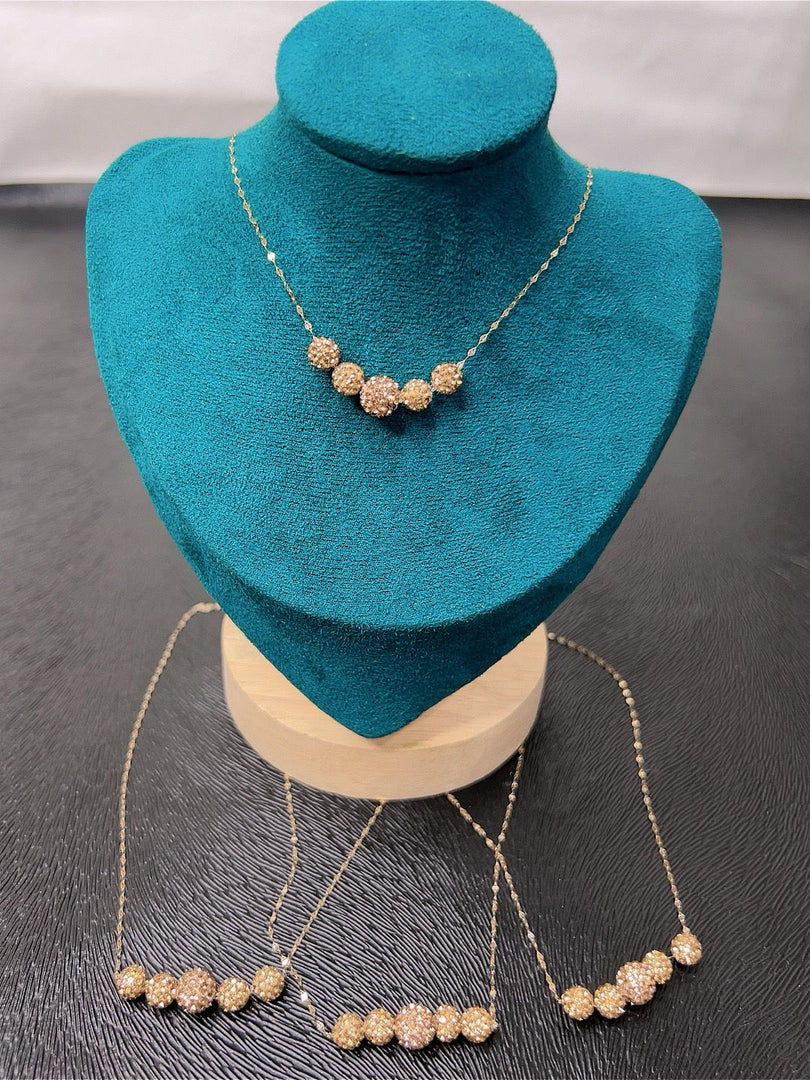 18K Pure Gold Swarski Offer Necklace