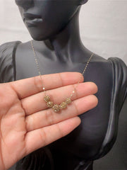 18K Pure Gold Swarski Offer Necklace