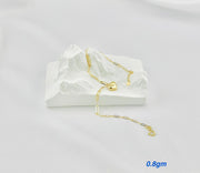 18K Real Gold Heart Linked Bracelet