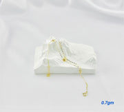 18K Real Gold Double Layer Thin Seed Bracelet