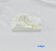 18K Real Gold Linked 2 Pendant Necklace