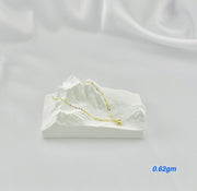 18K Real Gold Linked Heart Necklace