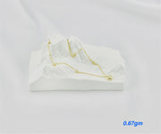 18K Real Gold Heart Seed Necklace