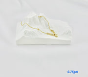 18K Real Gold Heart Seed Necklace
