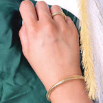 Load image into Gallery viewer, 18K Real Gold Elastic Bangle &amp; Ring Set
