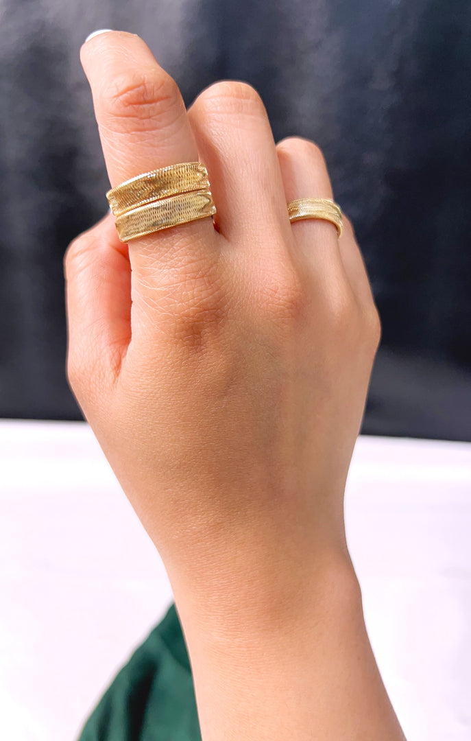 18K Real Gold Elastic Ring