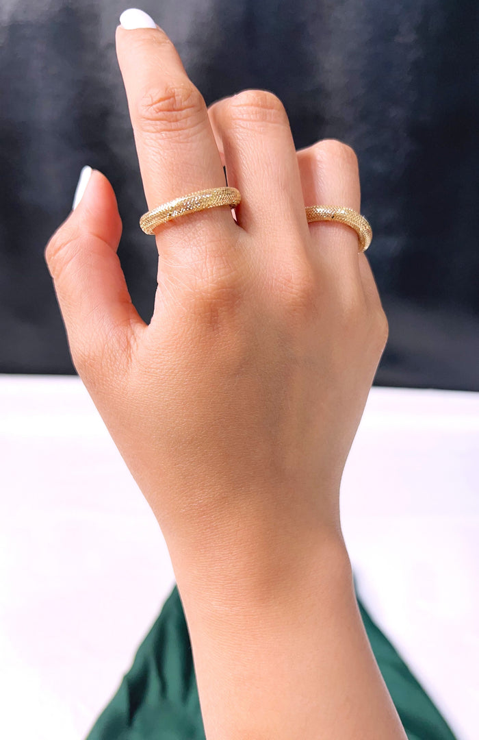 18K Real Gold Elastic Ring