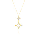 Load image into Gallery viewer, 18K Real Gold Hanging Stone Star Necklace
