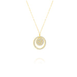 Load image into Gallery viewer, 18K Real Gold Hanging Rounds Stone Necklace
