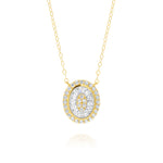 Load image into Gallery viewer, 18K Real Gold Oval Stone Necklace
