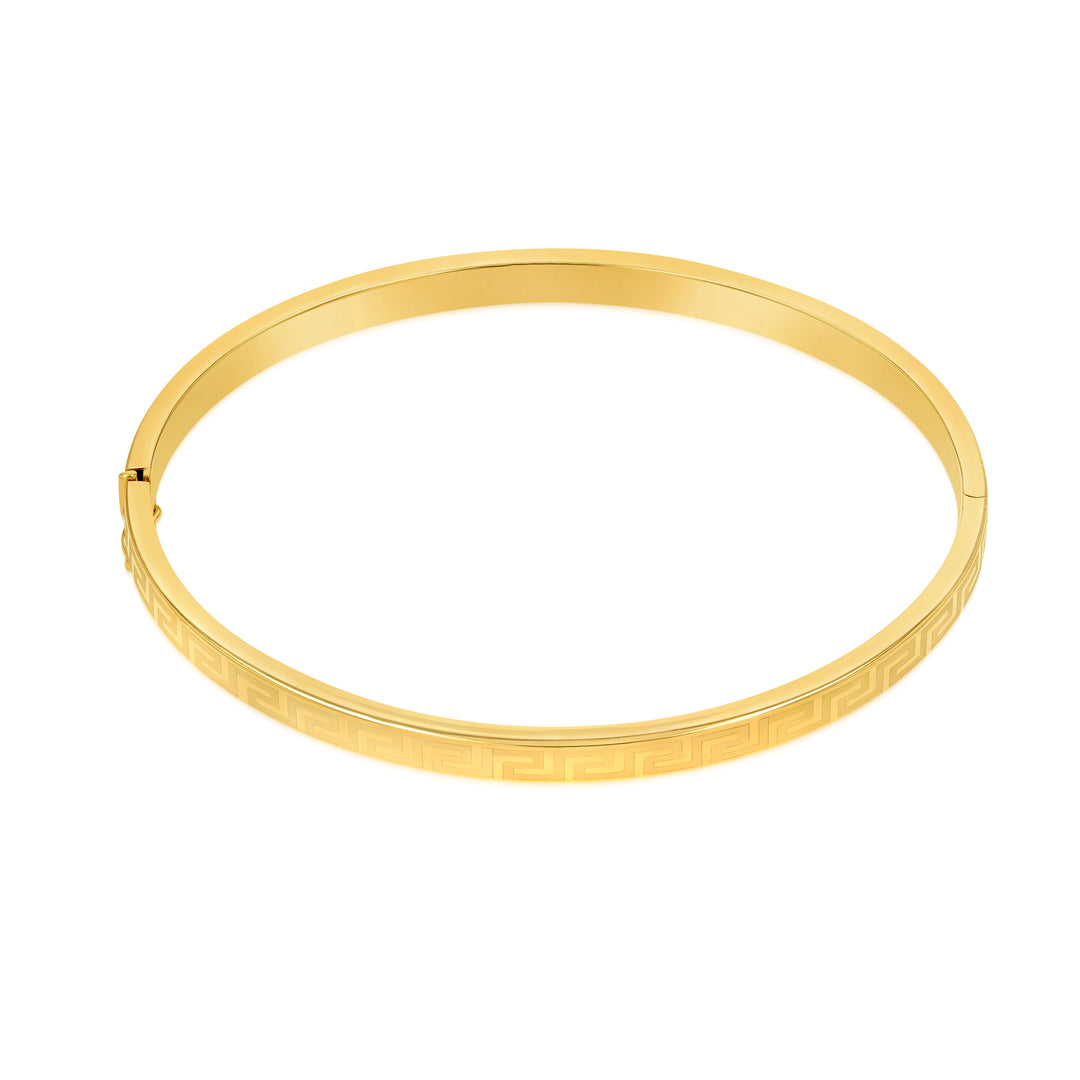 18K Real Gold Fine Thick Bangle