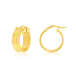 Load image into Gallery viewer, 18K Real Gold Double Loop Earrings
