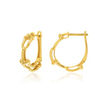 Load image into Gallery viewer, 18K Real Gold U-link Loop Earrings
